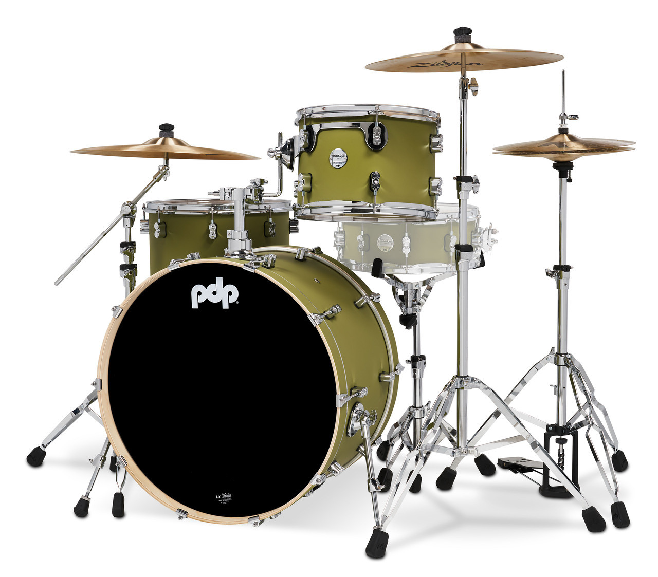 PDP Concept Maple - Satin Olive, Chrome Hardware Rock (PDCM24RKSO)