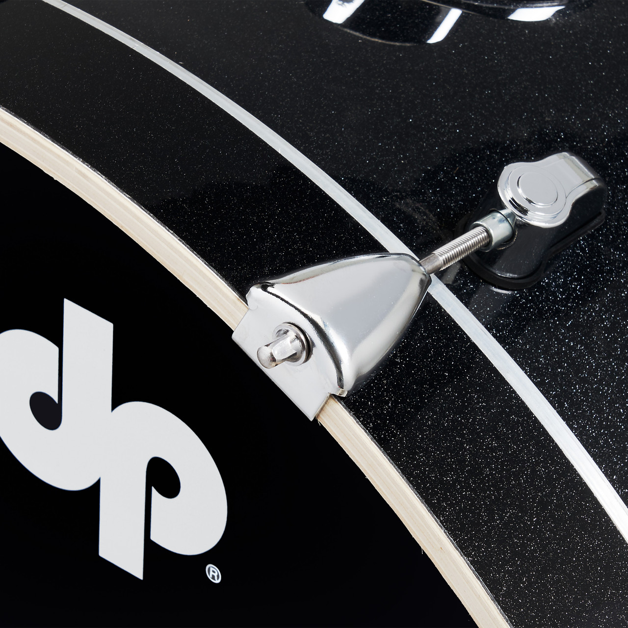 PDP Mainstage 5pc Complete Kit w/HW, Paiste Cymbals, Throne - Black Sparkle (PDMA2215KTBS)