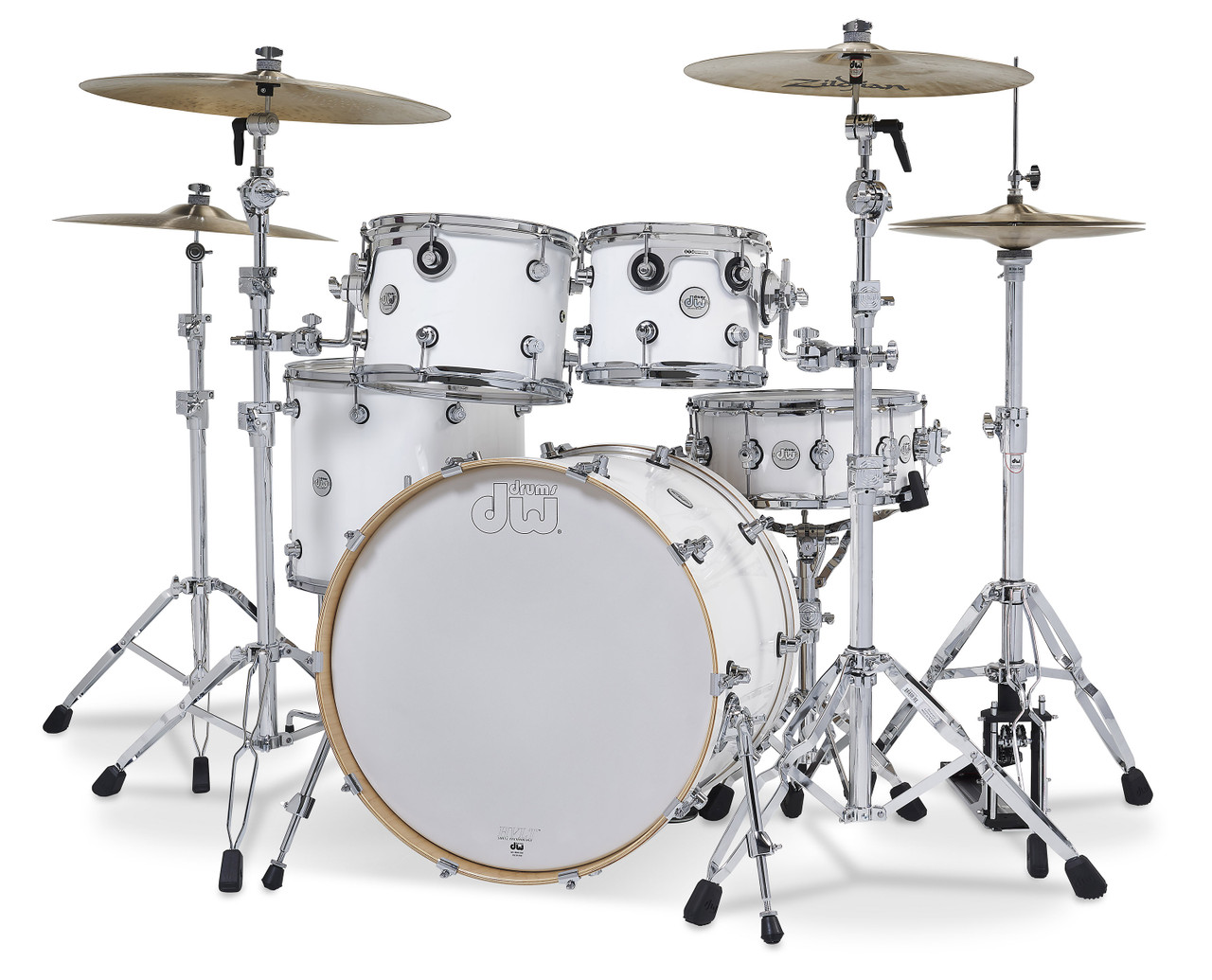 DW Design 4 Piece Maple Shell Pack BD22 - Gloss White (DDLG2214WH)