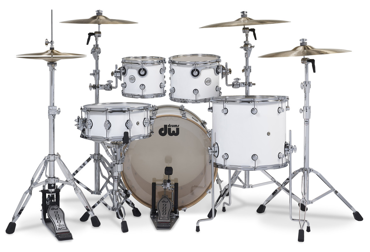 DW Design 4 Piece Maple Shell Pack BD22 - Gloss White (DDLG2214WH)