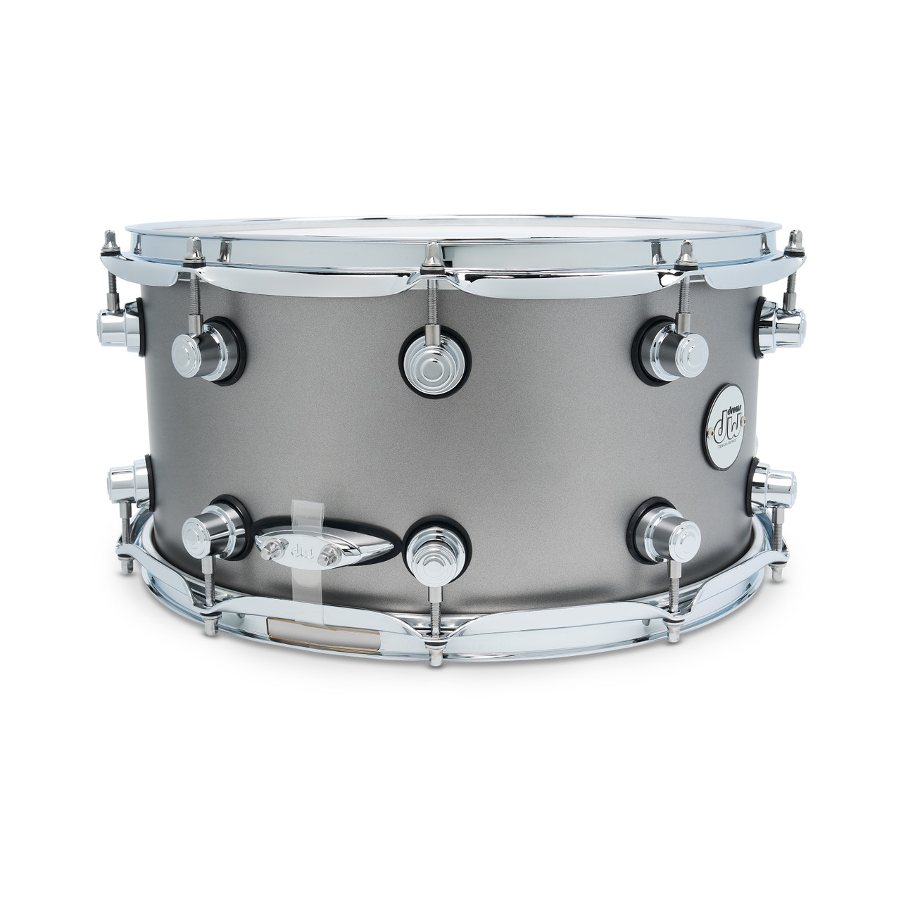 DW Design Snare 7X14 Titanium Satin, Double Row Lug (DDLM0714SSTS)