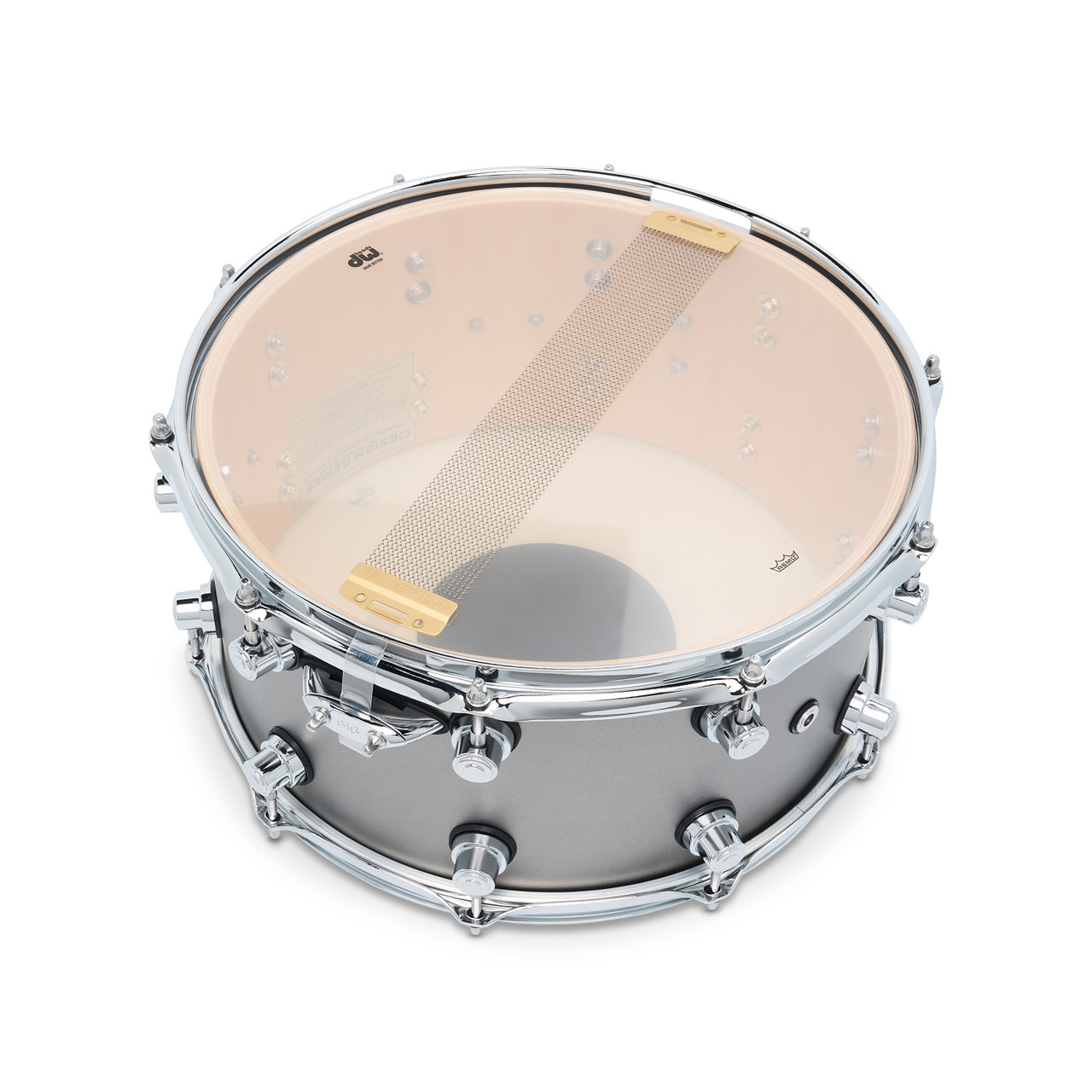 DW Design Snare 7X14 Titanium Satin, Double Row Lug (DDLM0714SSTS) | Musician Madness