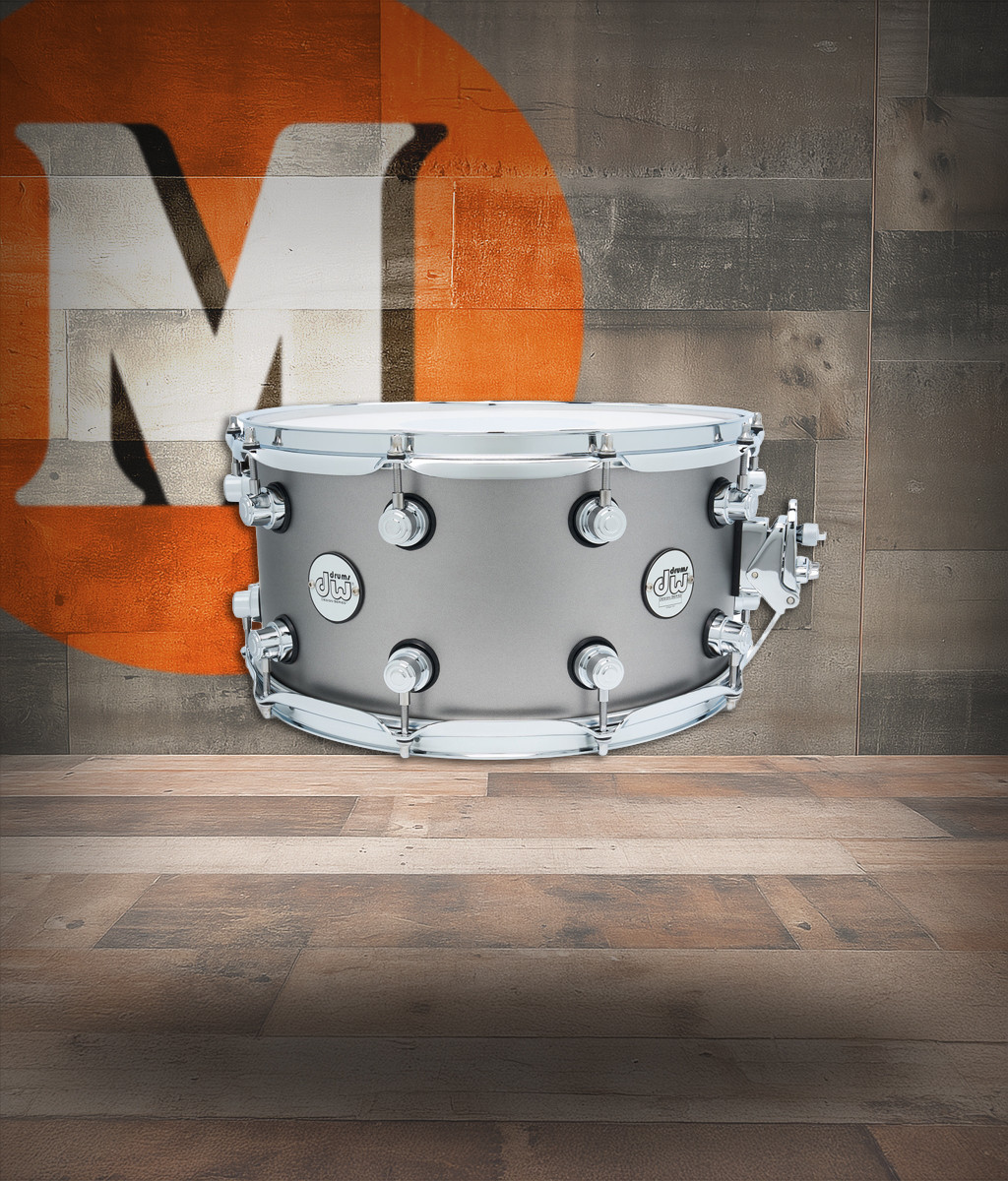 DW Design Snare 7X14 Titanium Satin, Double Row Lug (DDLM0714SSTS)