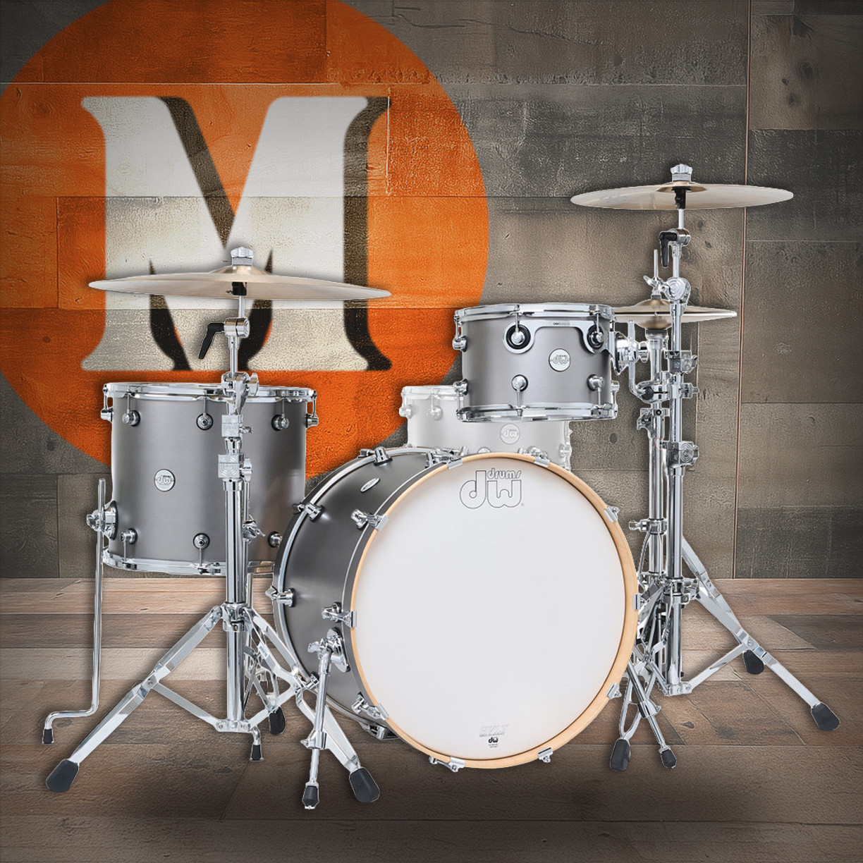 DW Design 3 Piece BD22 - Titanium Satin (DDLM2213TS)