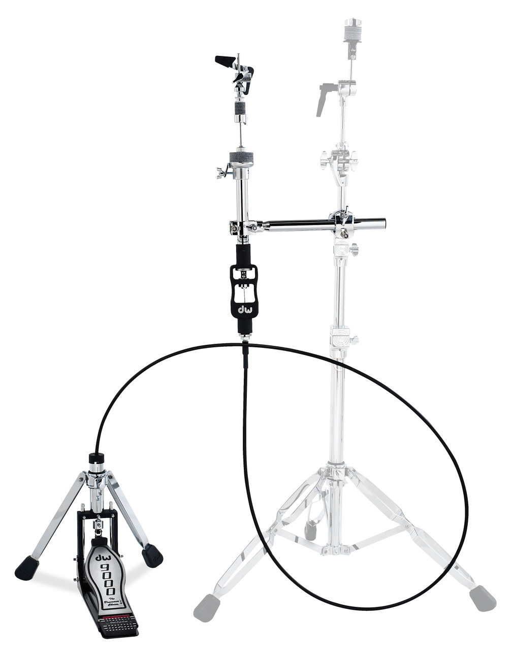 DW 9000 Series Remote Cable Hi-Hat, 4FT Hi-Hat Stand