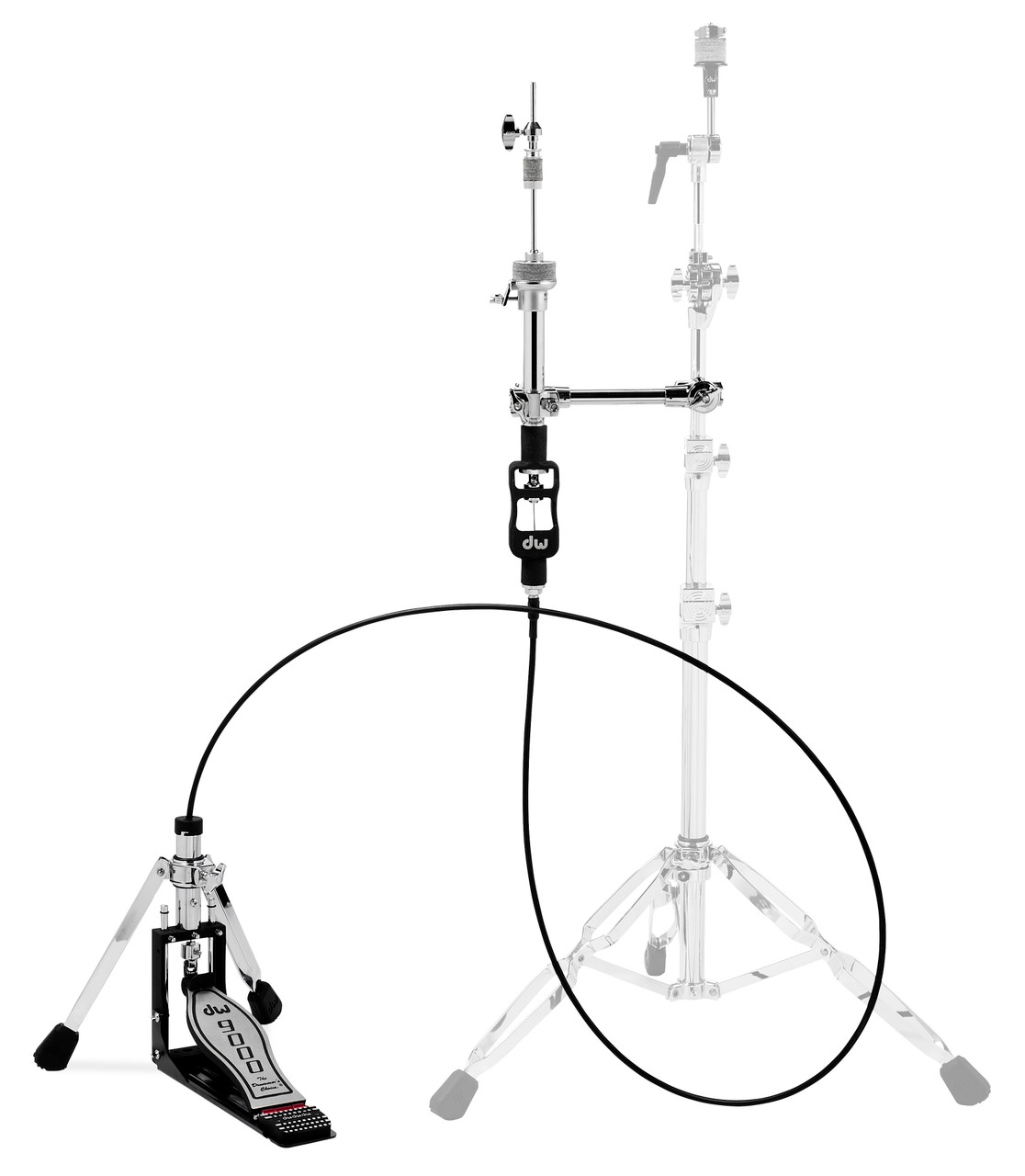 DW 9000 Series Remote Hi-Hat w/776L, 8FT Hi-Hat Stand