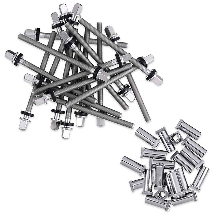 DW True Pitch 50 Tension Rods w/ Receiver, 6.5" Snare 20 PK (DWSMTP50S65) | Musician Madness