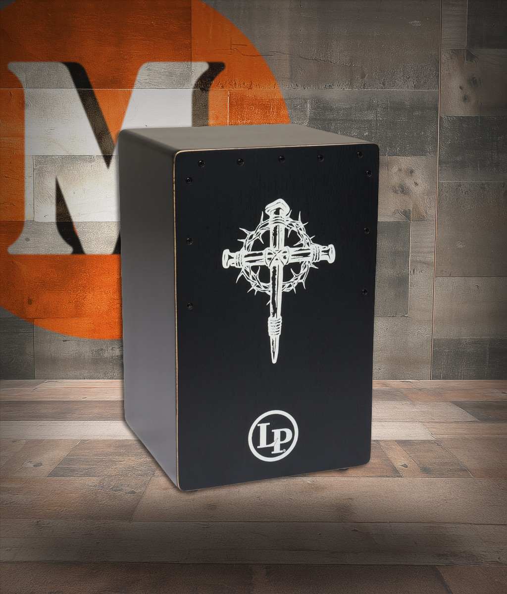 Latin Percussion LP Thorny Cross Cajon - Black (LP1464-TC)