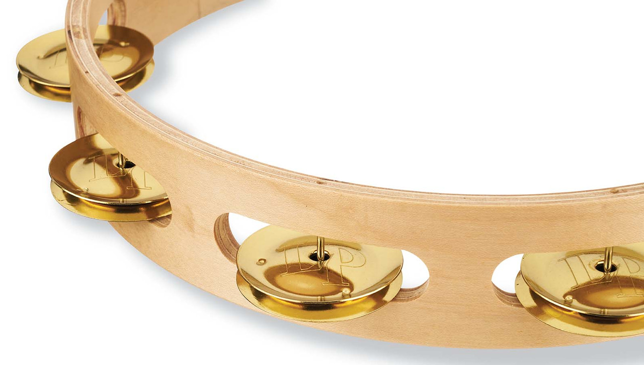 Latin Percussion LP Pro 10" Single Row Tambourine w/ Bag - Brass (LP380A-BR) | Musician Madness