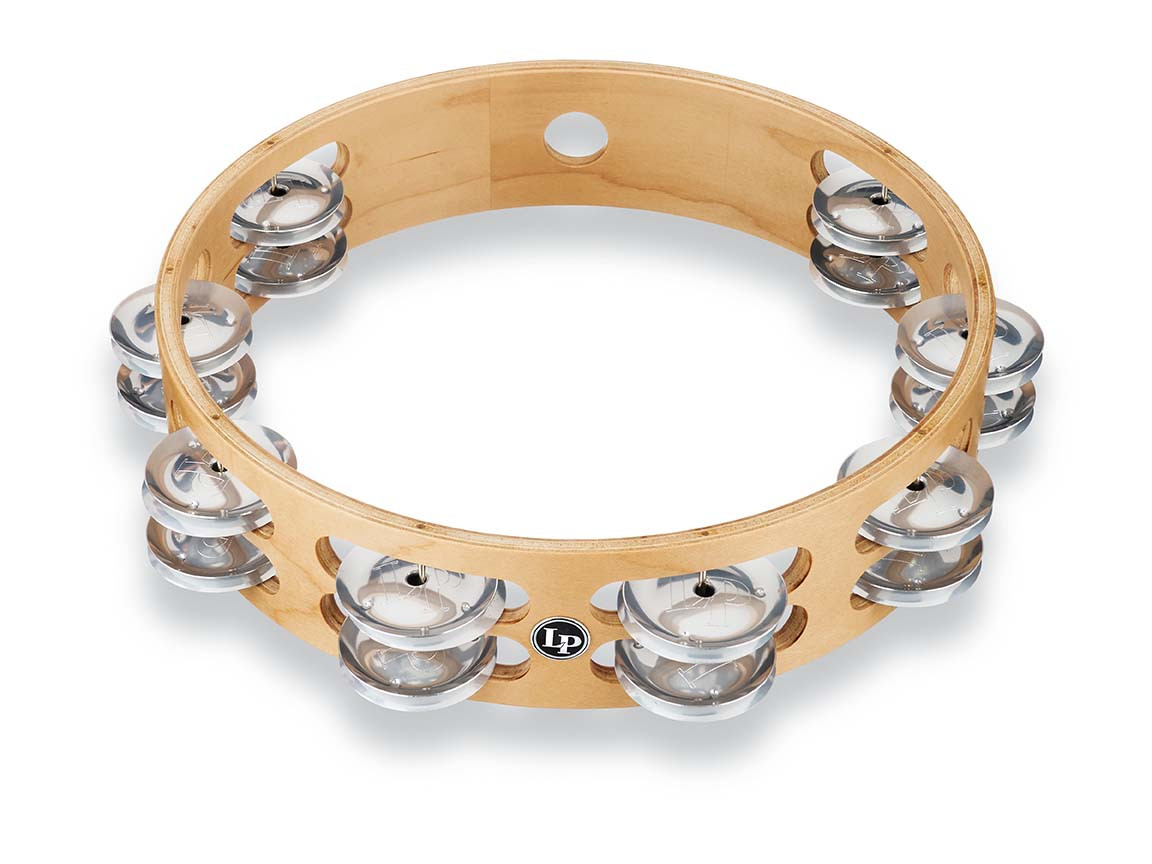 Latin Percussion LP Pro 10" Double Row Tambourine w/ Bag - Aluminum (LP380B-AL) | Musician Madness