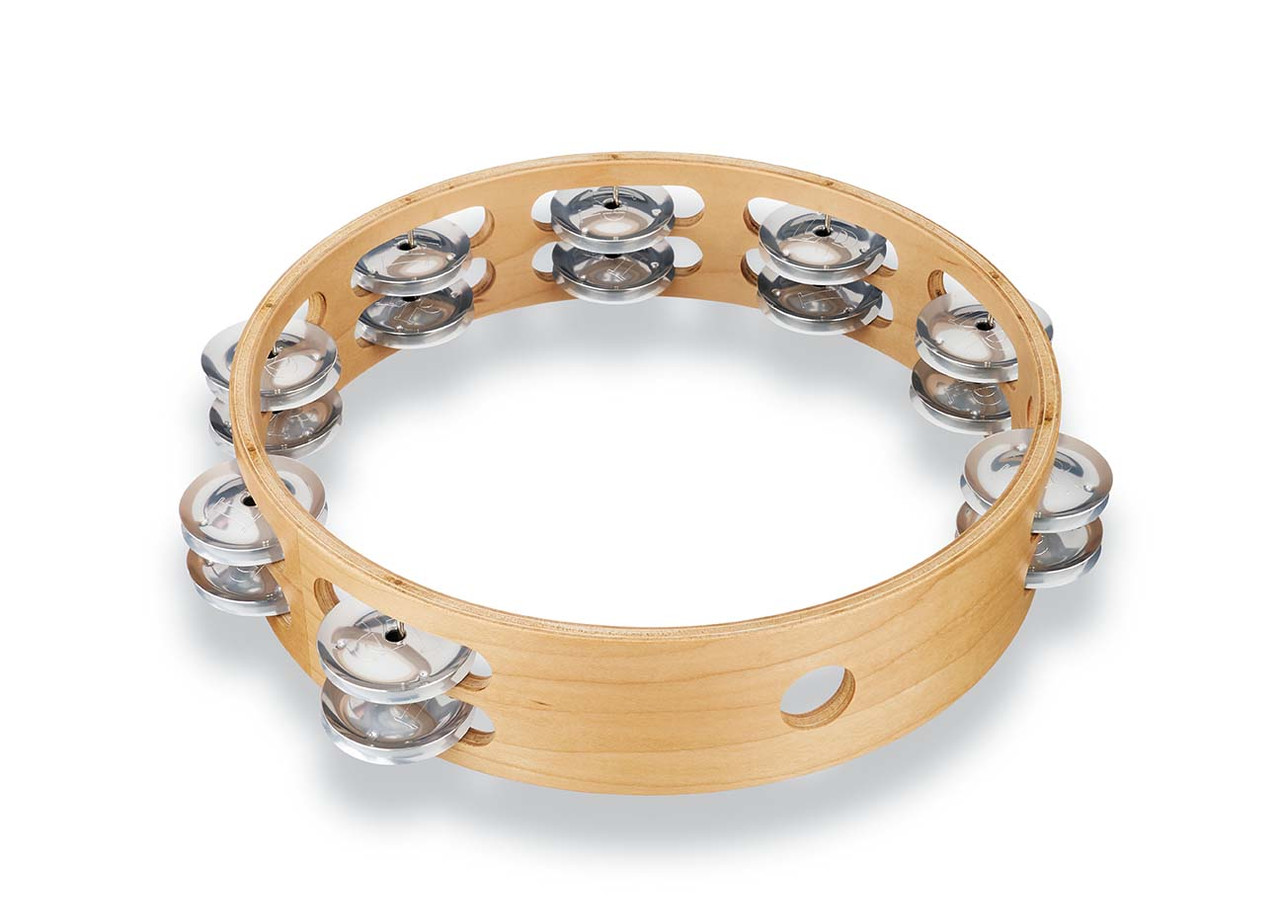Latin Percussion LP Pro 10" Double Row Tambourine w/ Bag - Aluminum (LP380B-AL) | Musician Madness