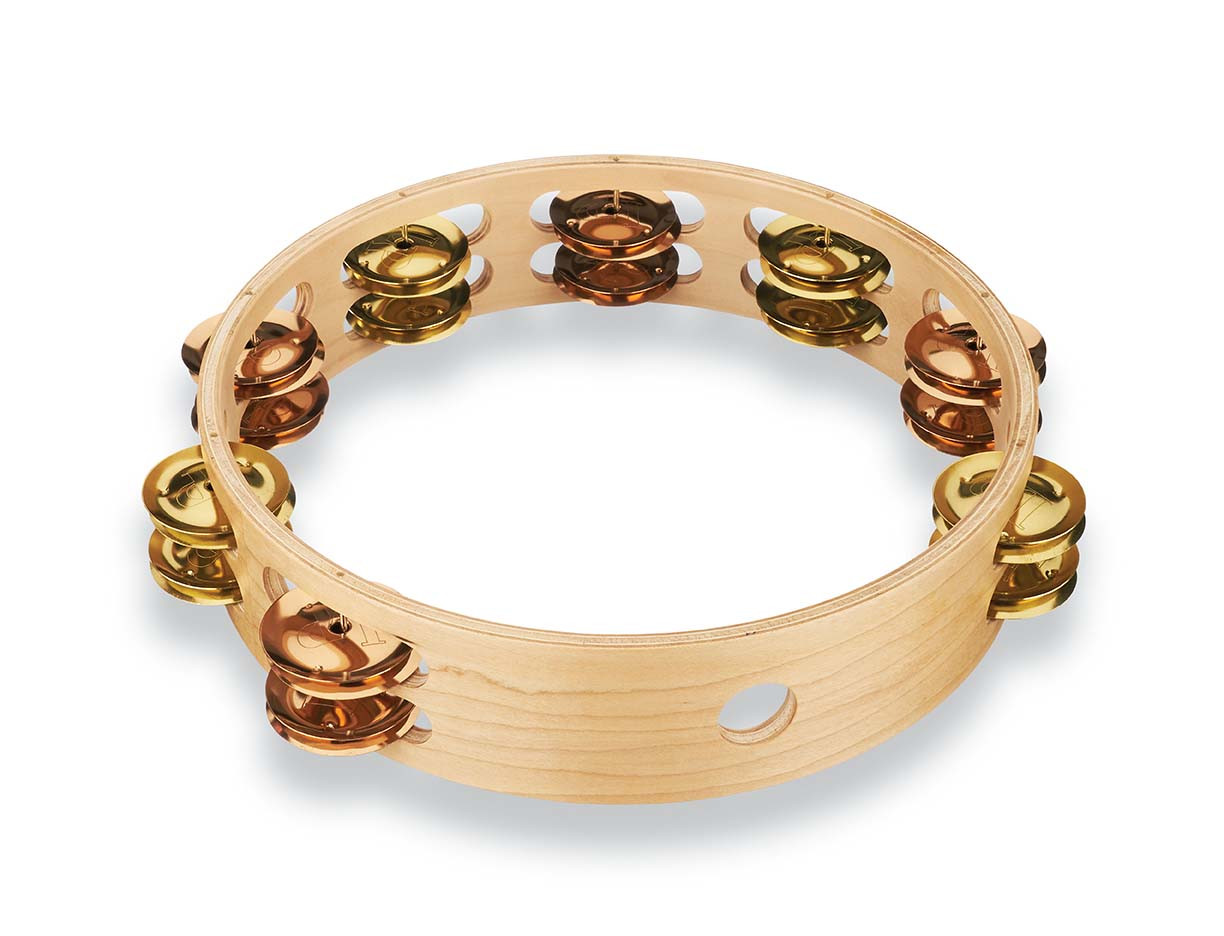 Latin Percussion LP Pro 10" Double Row Tambourine w/ Bag - Brass/Bronze (LP380B-BB) | Musician Madness