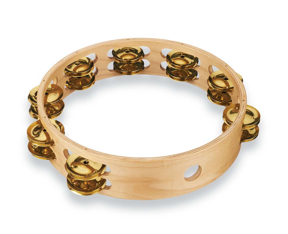 LP Pro 10 Double Row Tambourine-Brass percussion instrument
