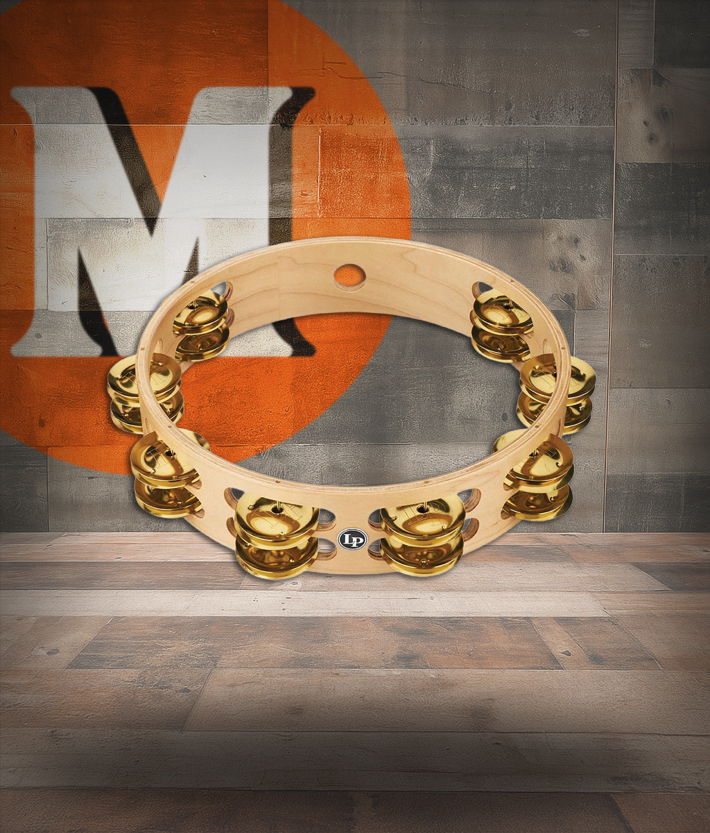 Latin Percussion LP Pro 10" Double Row Tambourine w/ Bag - Brass (LP380B-BR)