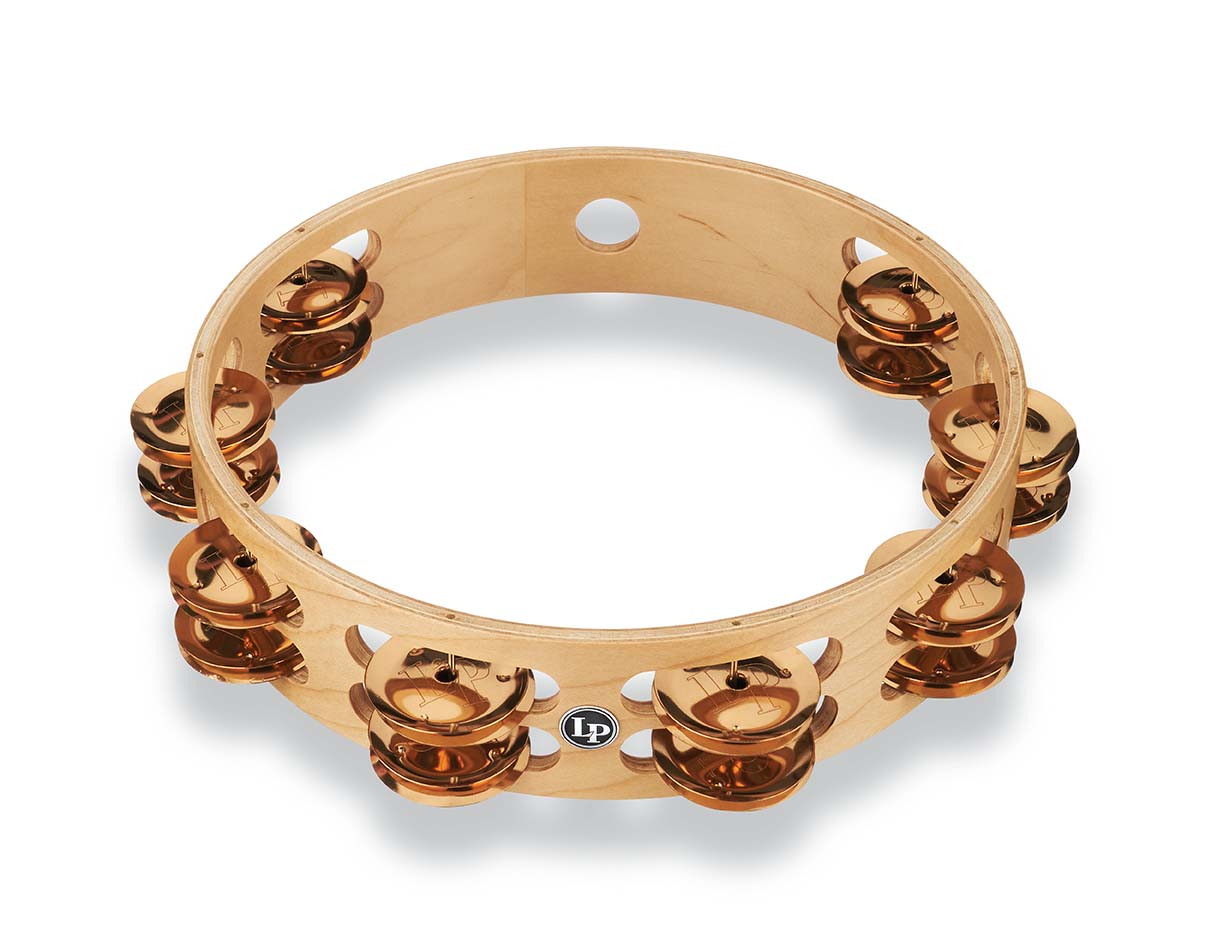 Latin Percussion LP Pro 10" Double Row Tambourine w/ Bag - Bronze (LP380B-BZ) | Musician Madness