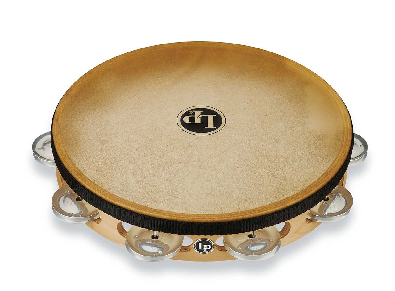 LP Pro 10 Sgl Row Head Tambourine -Aluminum percussion instrument