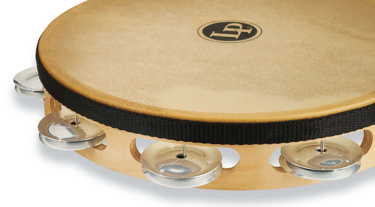 LP Pro 10 Sgl Row Head Tambourine -Aluminum percussion instrument