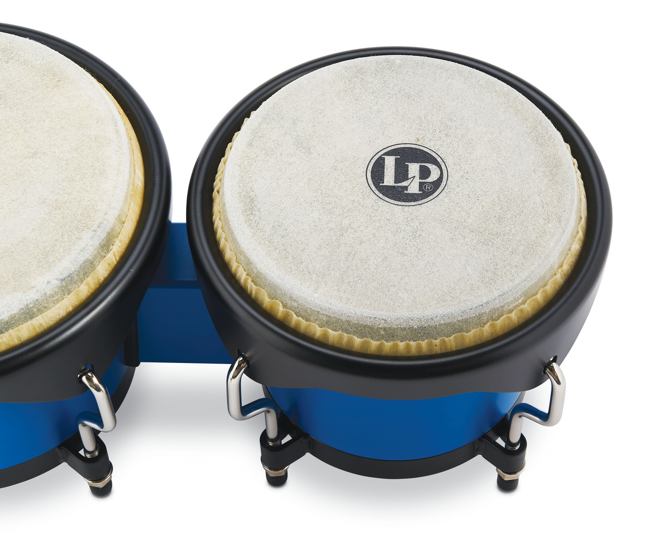 Latin Percussion LP 6 1/4 - 7 1/4" Bongo - Race Blue Black w/ Bag (LP601D-DB-K) | Musician Madness