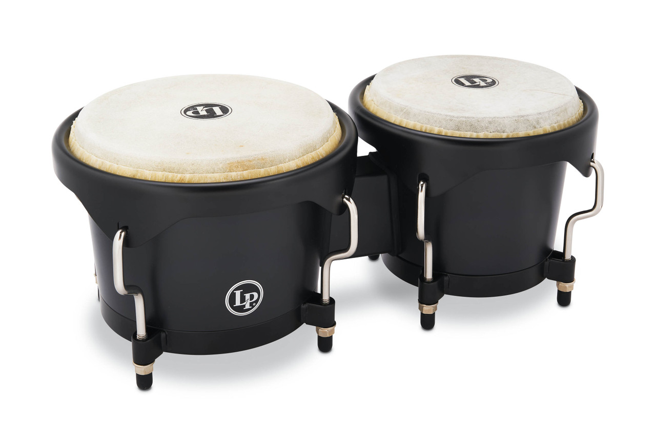 Latin Percussion LP 6 1/4 - 7 1/4" Bongo - Onyx Black w/ Bag (LP601D-OX-K) | Musician Madness