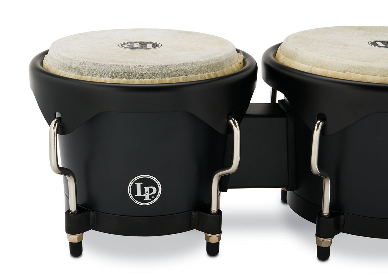 Latin Percussion LP 6 1/4 - 7 1/4" Bongo - Onyx Black w/ Bag (LP601D-OX-K) | Musician Madness