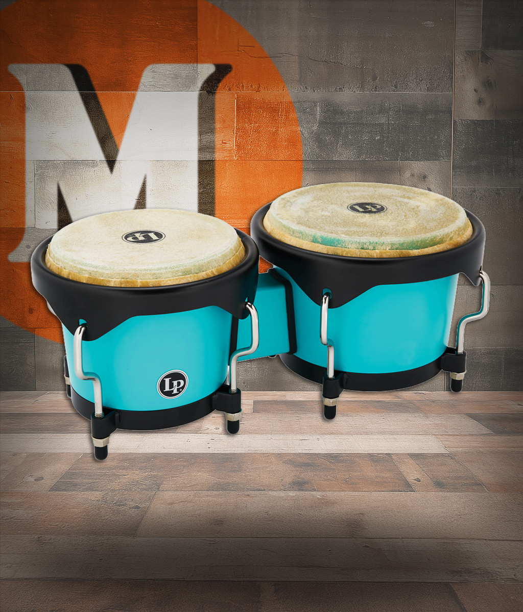 Latin Percussion LP 6 1/4 - 7 1/4" Bongo - Sea Foam Black w/ Bag (LP601D-SF-K) | Musician Madness