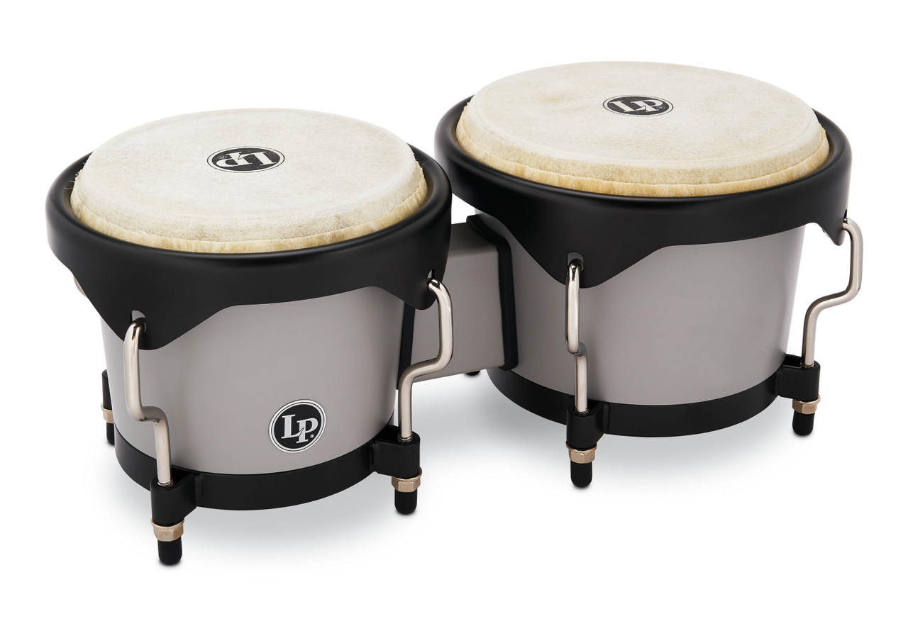 Latin Percussion LP 6 1/4 - 7 1/4" Bongo - Slate Grey Black w/ Bag (LP601D-SG-K) | Musician Madness