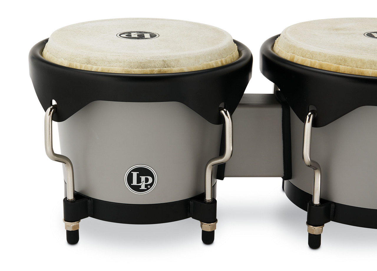 Latin Percussion LP 6 1/4 - 7 1/4" Bongo - Slate Grey Black w/ Bag (LP601D-SG-K) | Musician Madness
