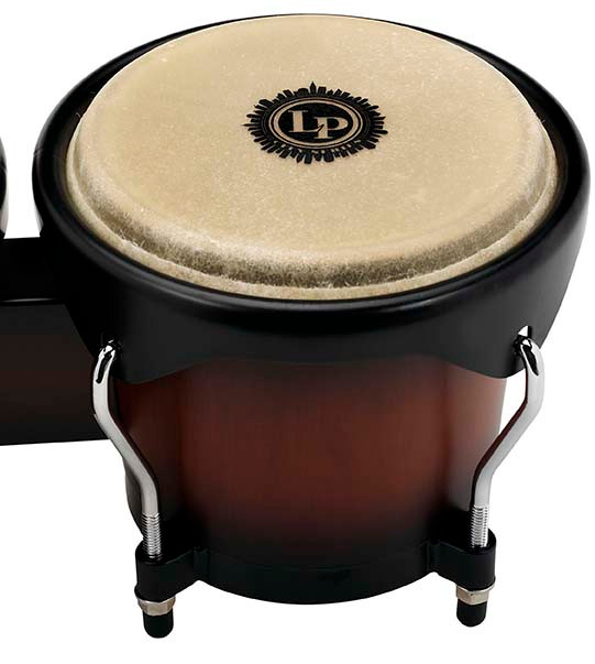 Latin Percussion LP City II 6 - 7" Bongos - Oak Vintage Sunburst Black (LP601NYII-VSB) | Musician Madness
