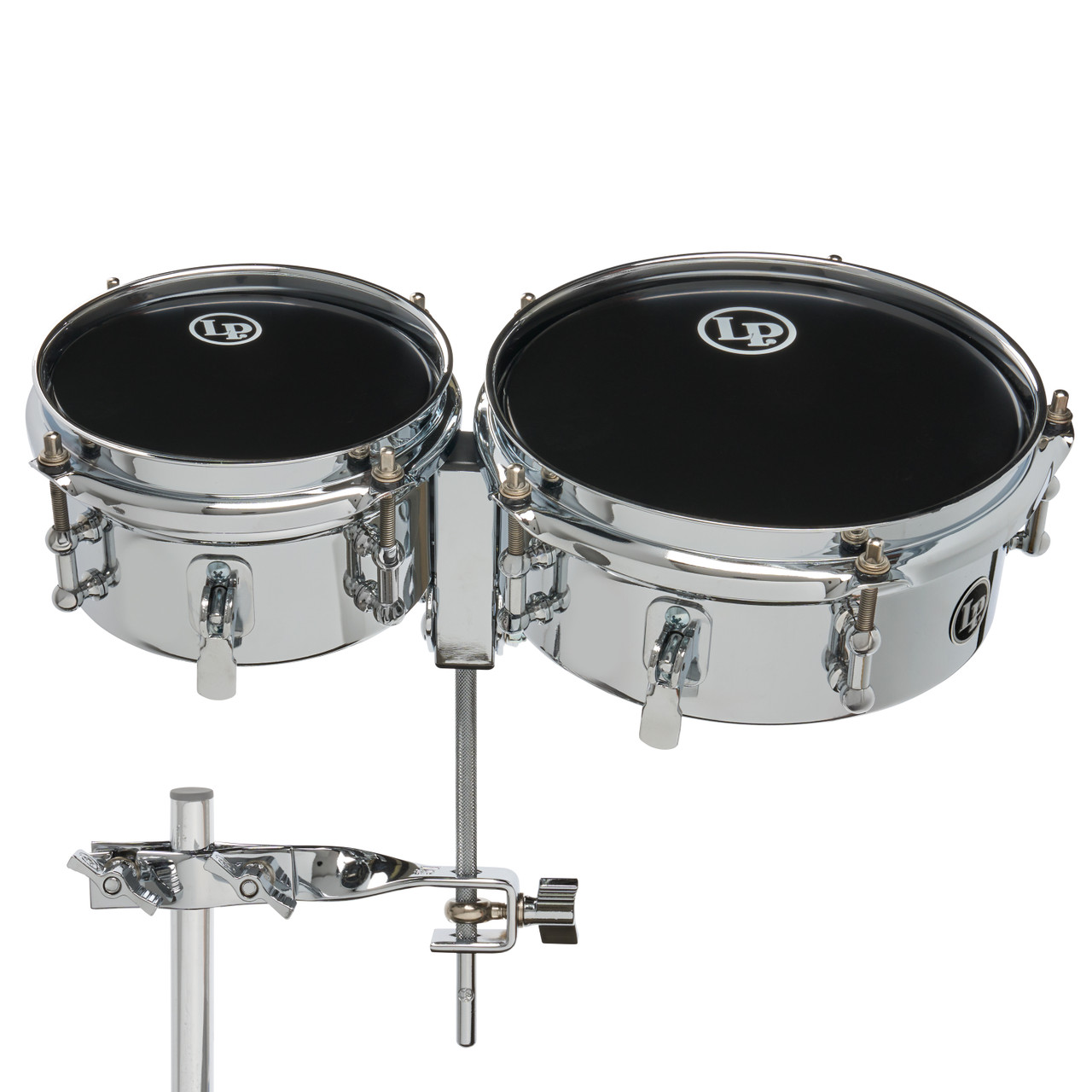 Latin Percussion LP 6 - 8" Mini Timbales Snares Mount Steel Chrome (LP845-K) | Musician Madness