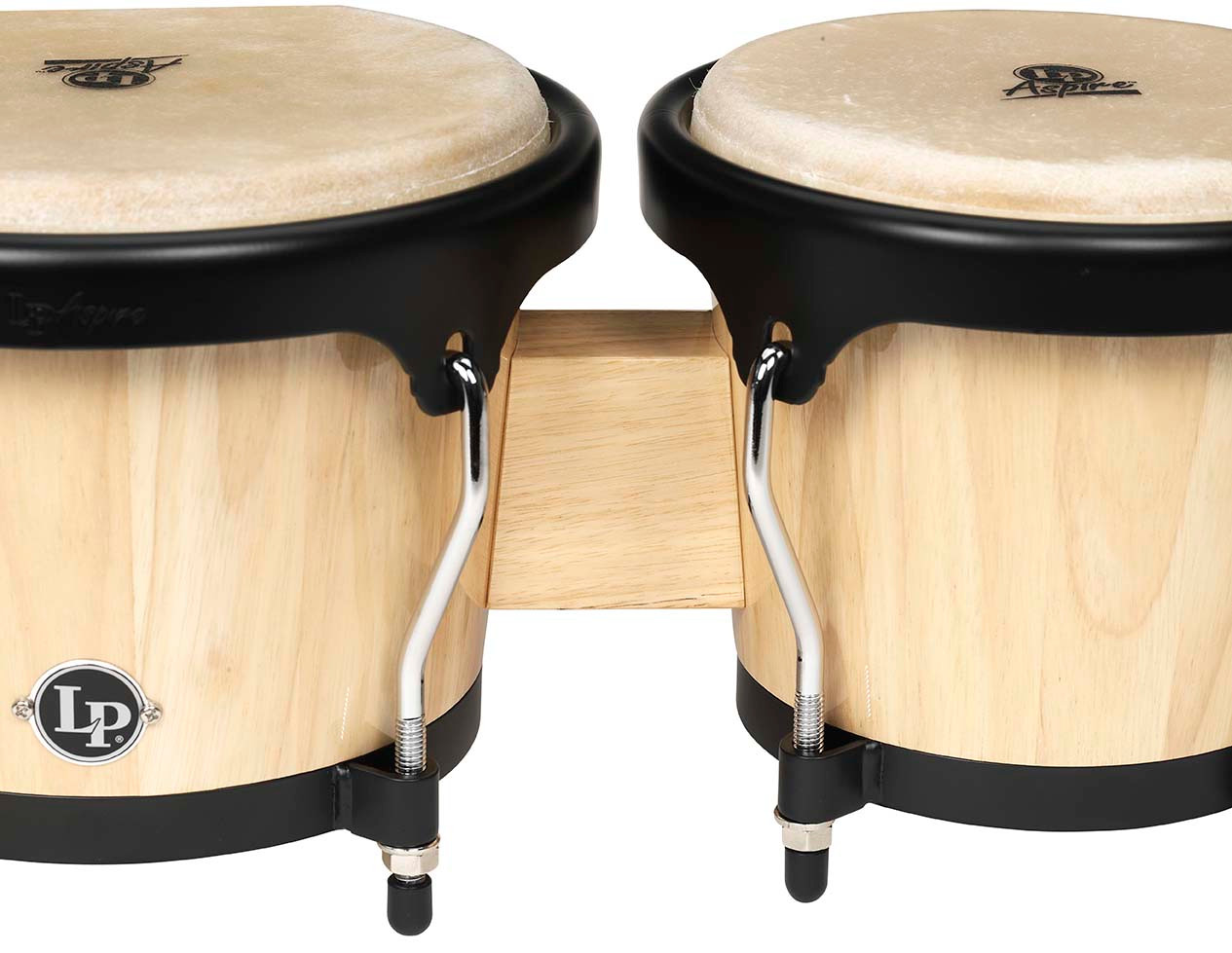Latin Percussion LP Aspire 6 3/4 - 8" Bongo - Oak Natural Black (LPA601-AW) | Musician Madness