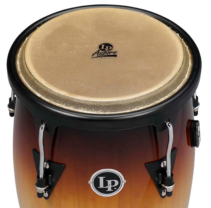 Latin Percussion LP Aspire 10 - 11" Conga Set Oak Vsb Black w/ Stand (LPA646-VSB) | Musician Madness