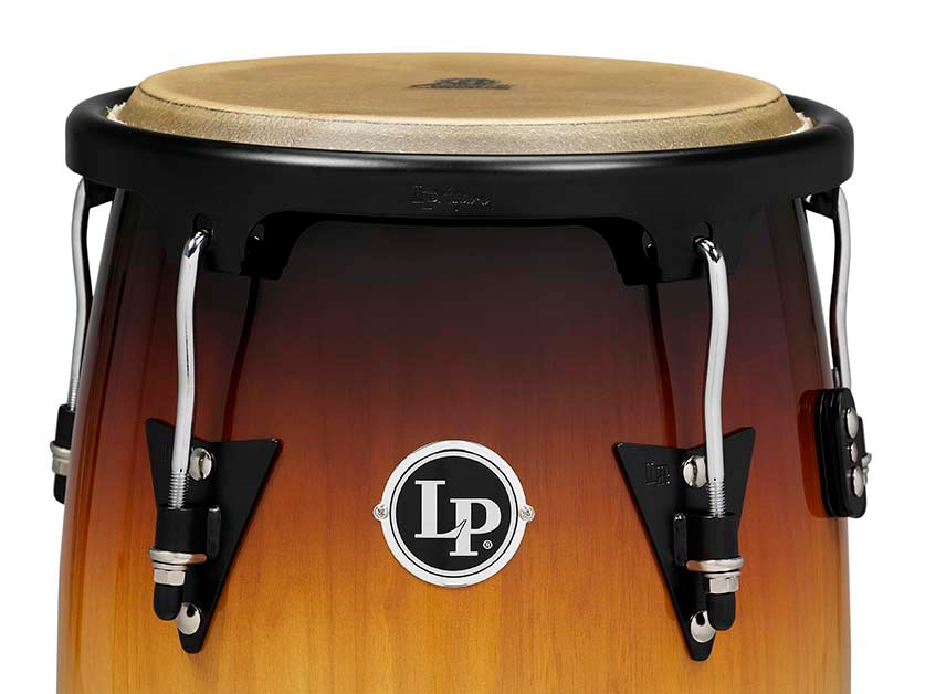 Latin Percussion LP Aspire 11 - 12" Conga Set - Oak Vintage Sunburst w/ Stand (LPA647-VSB) | Musician Madness