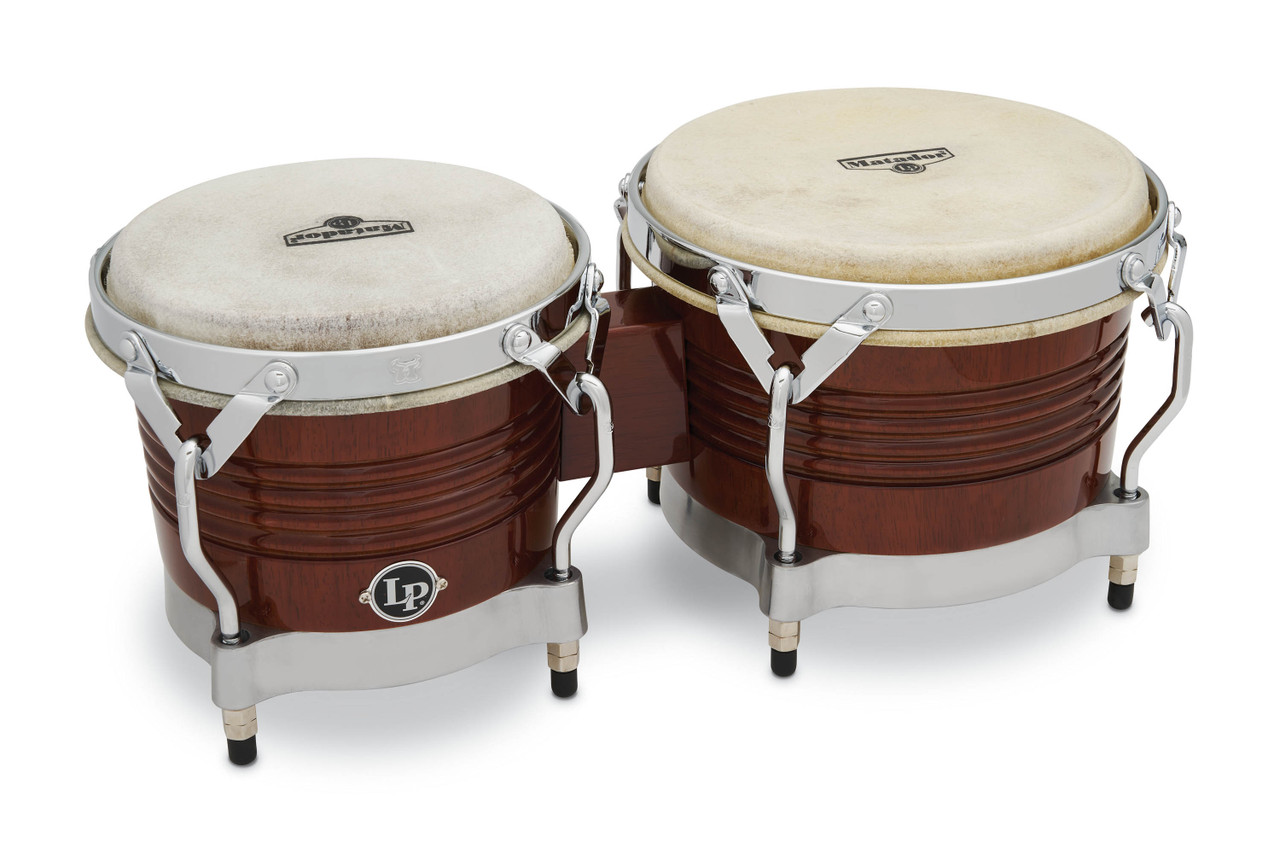 Latin Percussion LP Matador Traditional 7 1/4 - 8 5/8" Bongo Oak Almond Brown (M201-ABW) | Musician Madness