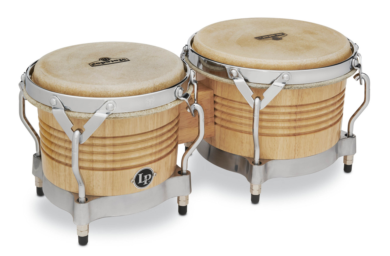 Latin Percussion LP Matador Traditional 7 1/4 - 8 5/8" Bongo Oak Natural (M201-AWC) | Musician Madness