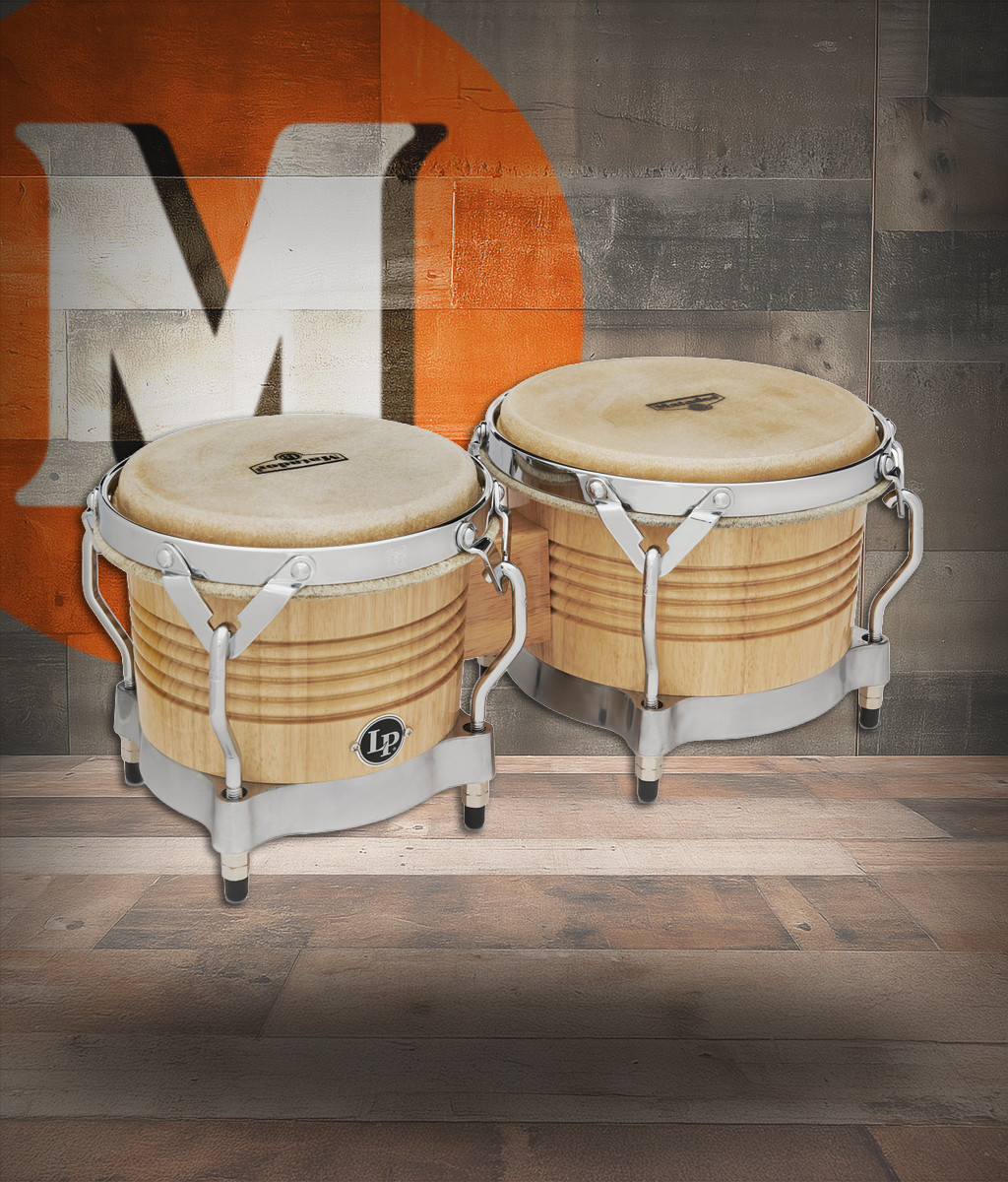 Latin Percussion LP Matador Traditional 7 1/4 - 8 5/8" Bongo Oak Natural (M201-AWC) | Musician Madness