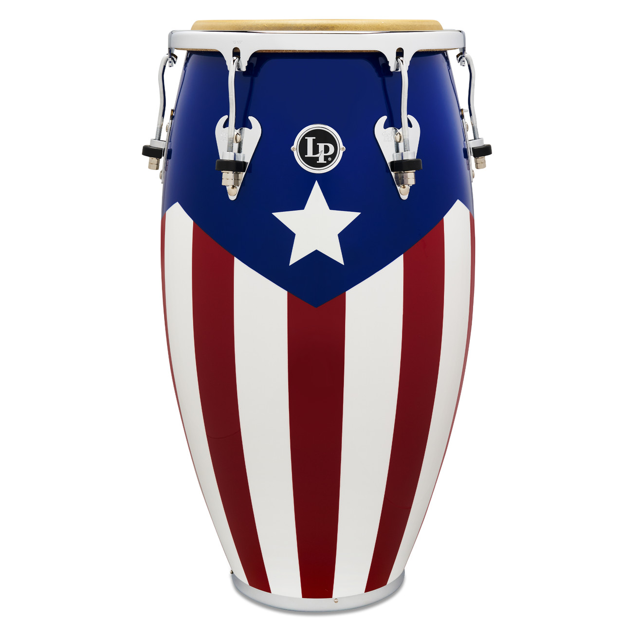 Latin Percussion LP Matador 12 1/2" Tumba Oak Puerto Rican Flag (M754S-PR) | Musician Madness