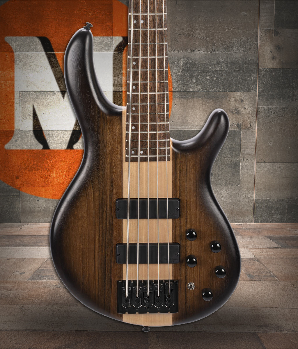 Cort C5PLUSOVMHABB Artisan Series C5 Plus OVMH 5 String Bass Guitar - Antique Brown Burst (C5PLUSOVMHABB-U)
