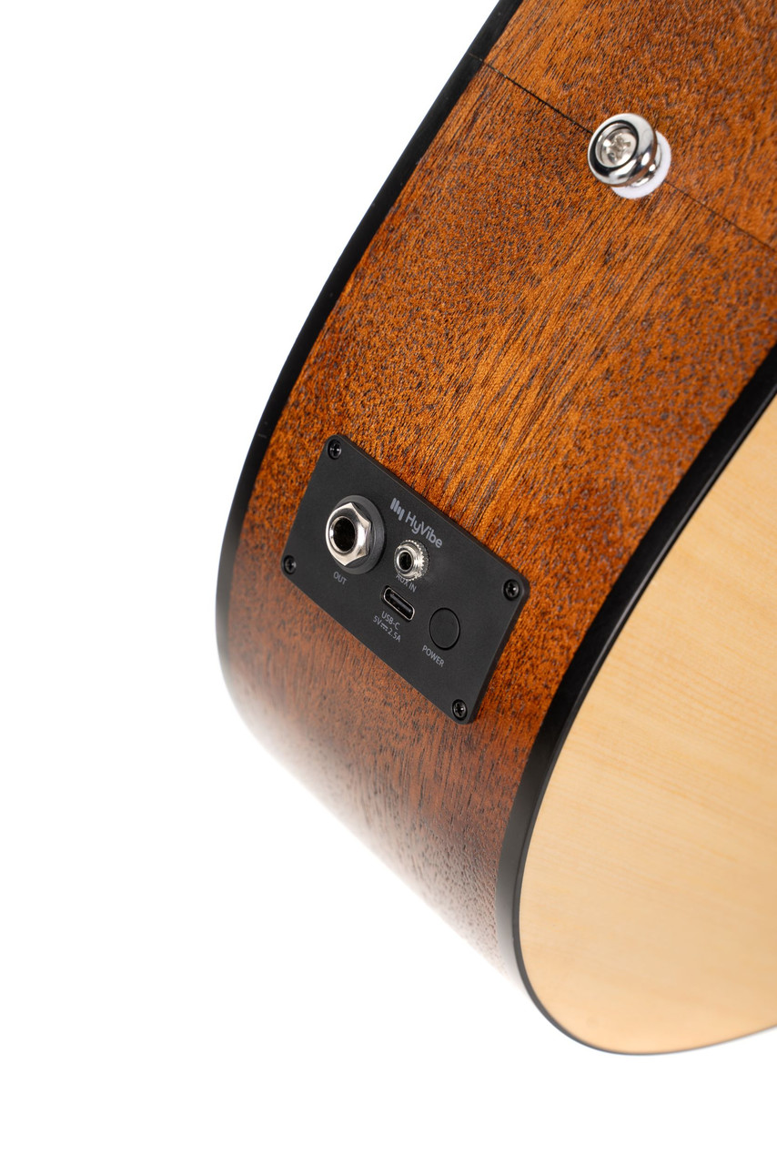 Cort EARTHGO-OP Earth Series Go Hyvibe Acoustic Electric Guitar w/ Gig Bag - Open Pore Natural (EARTHGO-OP-U)