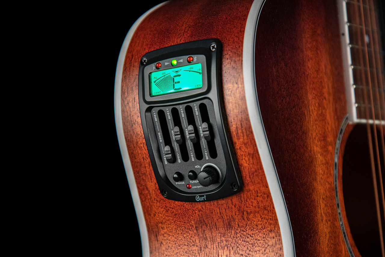 Cort GAMEDXMOP Grand Regal Acoustic Electric Cutaway Guitar - Open Pore Mahogany (GAMEDXMOP-U) | Musician Madness