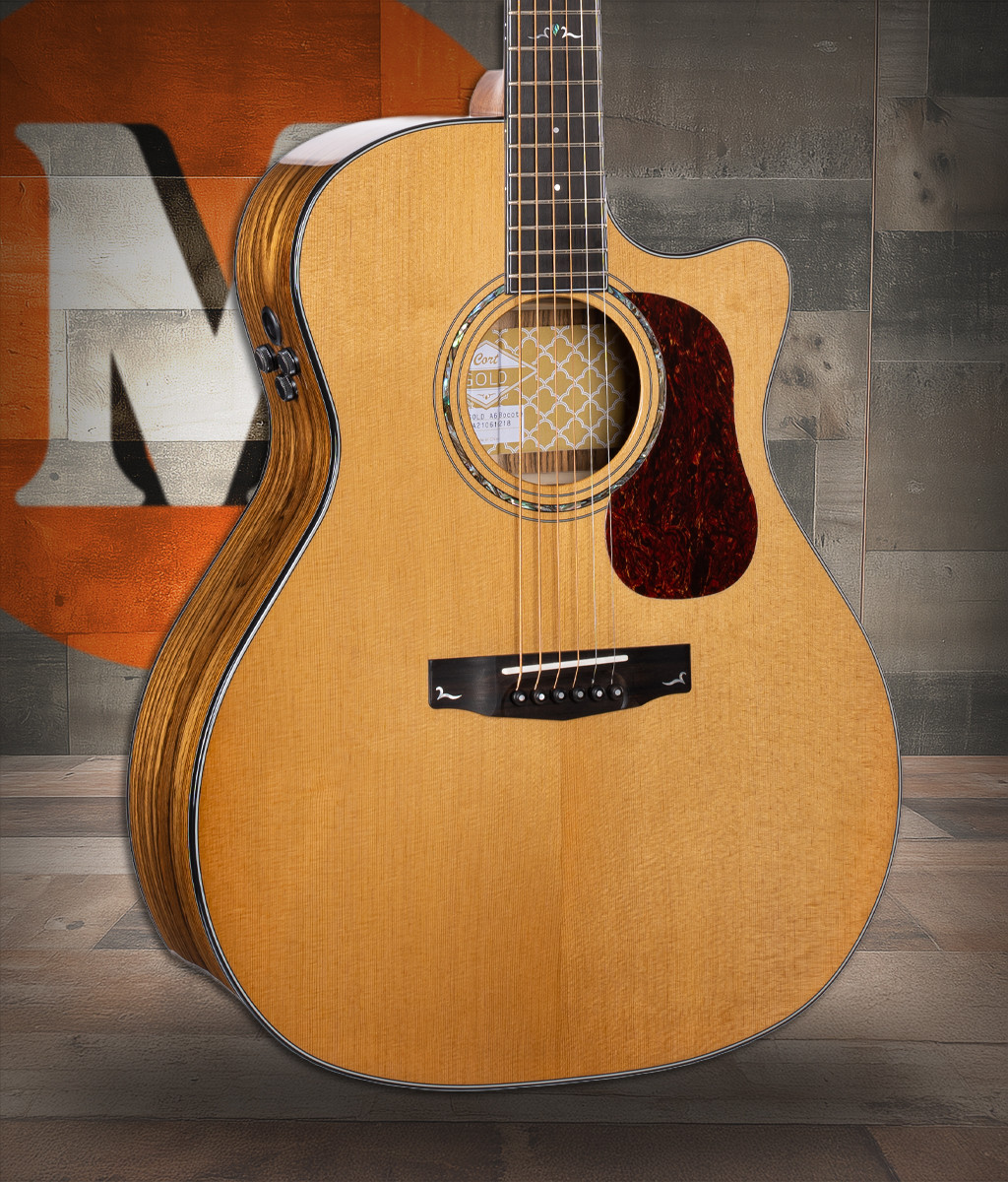 Cort GOLDA6-BO Gold Series Bocote Acoustic Electric Guitar - Natural Glossy (GOLDA6-BO-U) | Musician Madness