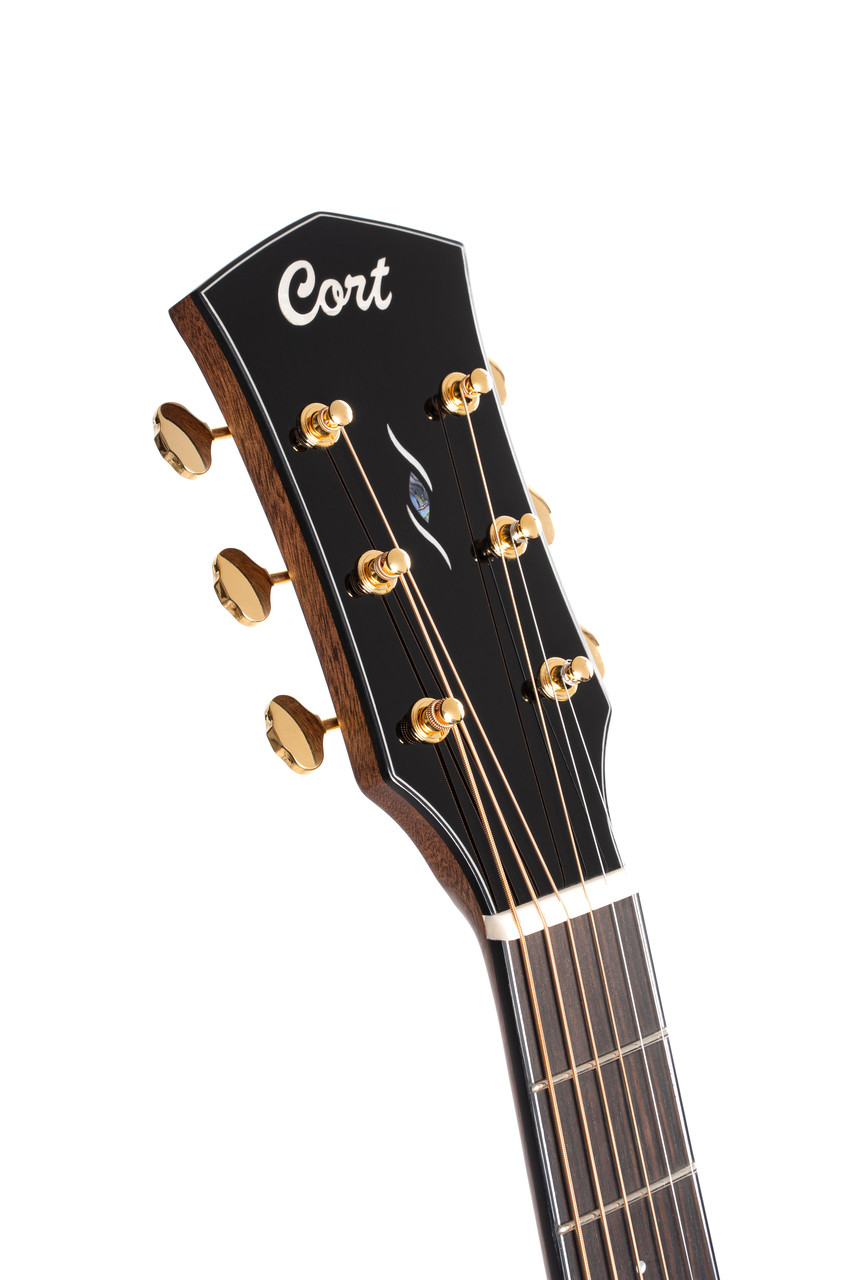 Cort GOLDA6-BO Gold Series Bocote Acoustic Electric Guitar - Natural Glossy (GOLDA6-BO-U) | Musician Madness