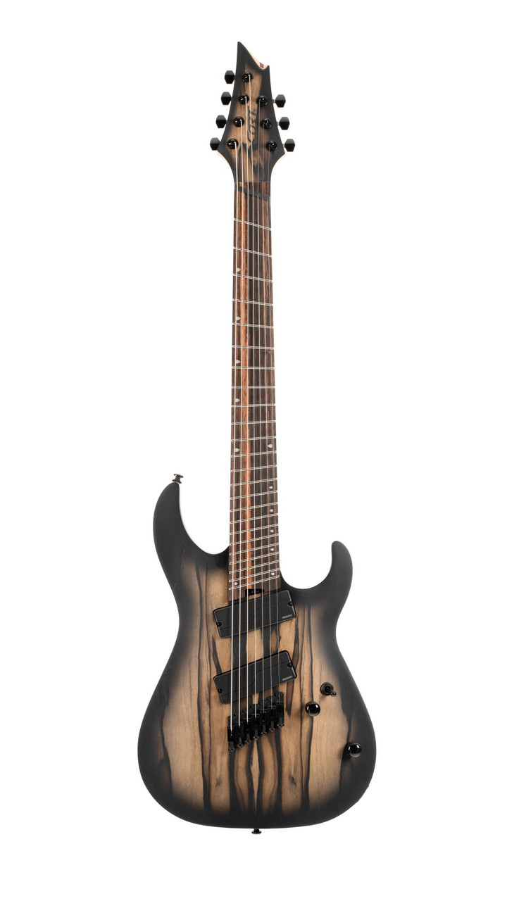 Cort KX507MS-NBB KX Series Pale Moon 7-String Multi-Scale Electric Guitar - Natural Black Burst (KX507MS-NBB-U)