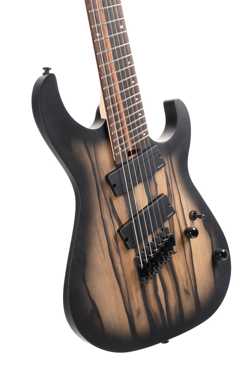 Cort KX507MS-NBB KX Series Pale Moon 7-String Multi-Scale Electric Guitar - Natural Black Burst (KX507MS-NBB-U)