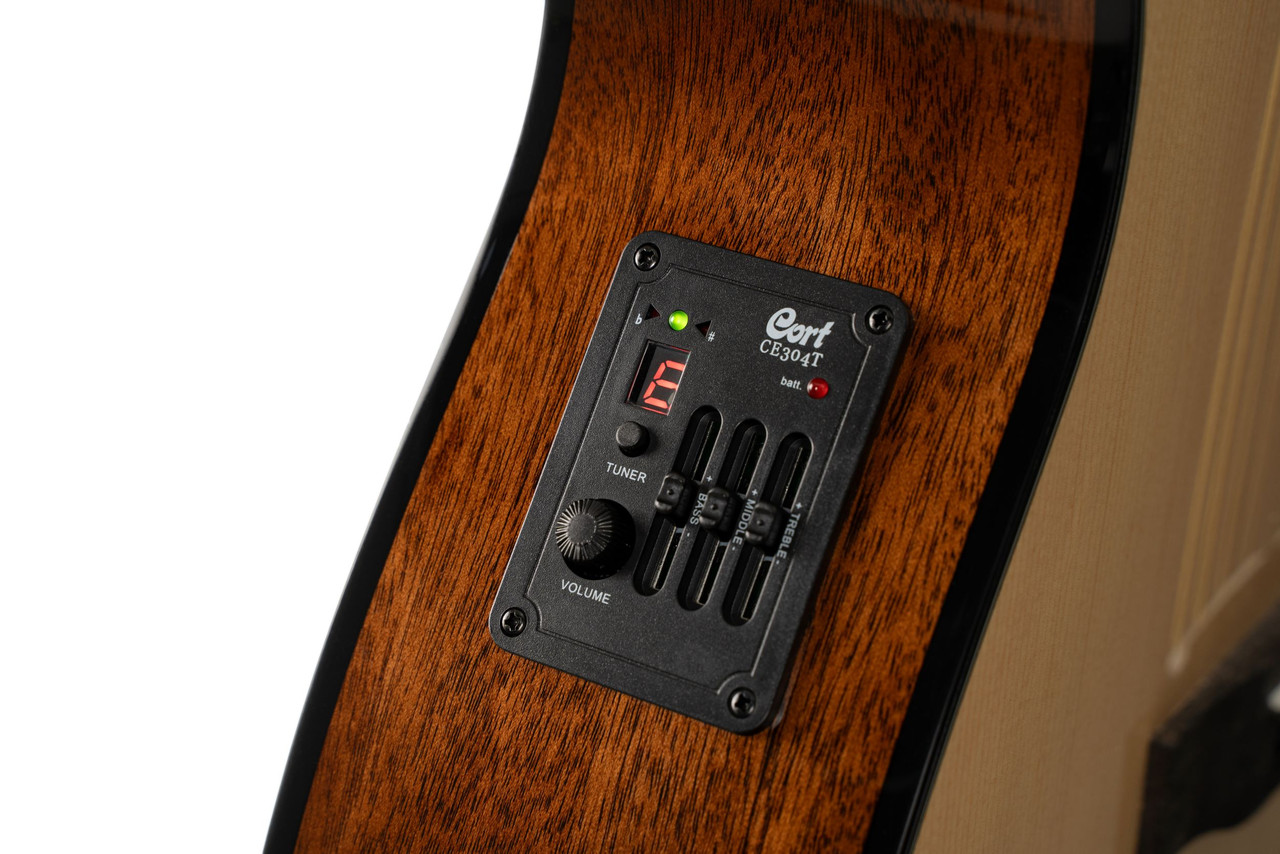 Cort L60BK Luce Series L60 Orchestra Cutaway Acoustic Electric Guitar - Natural Gloss (L60CENAT-U) | Musician Madness