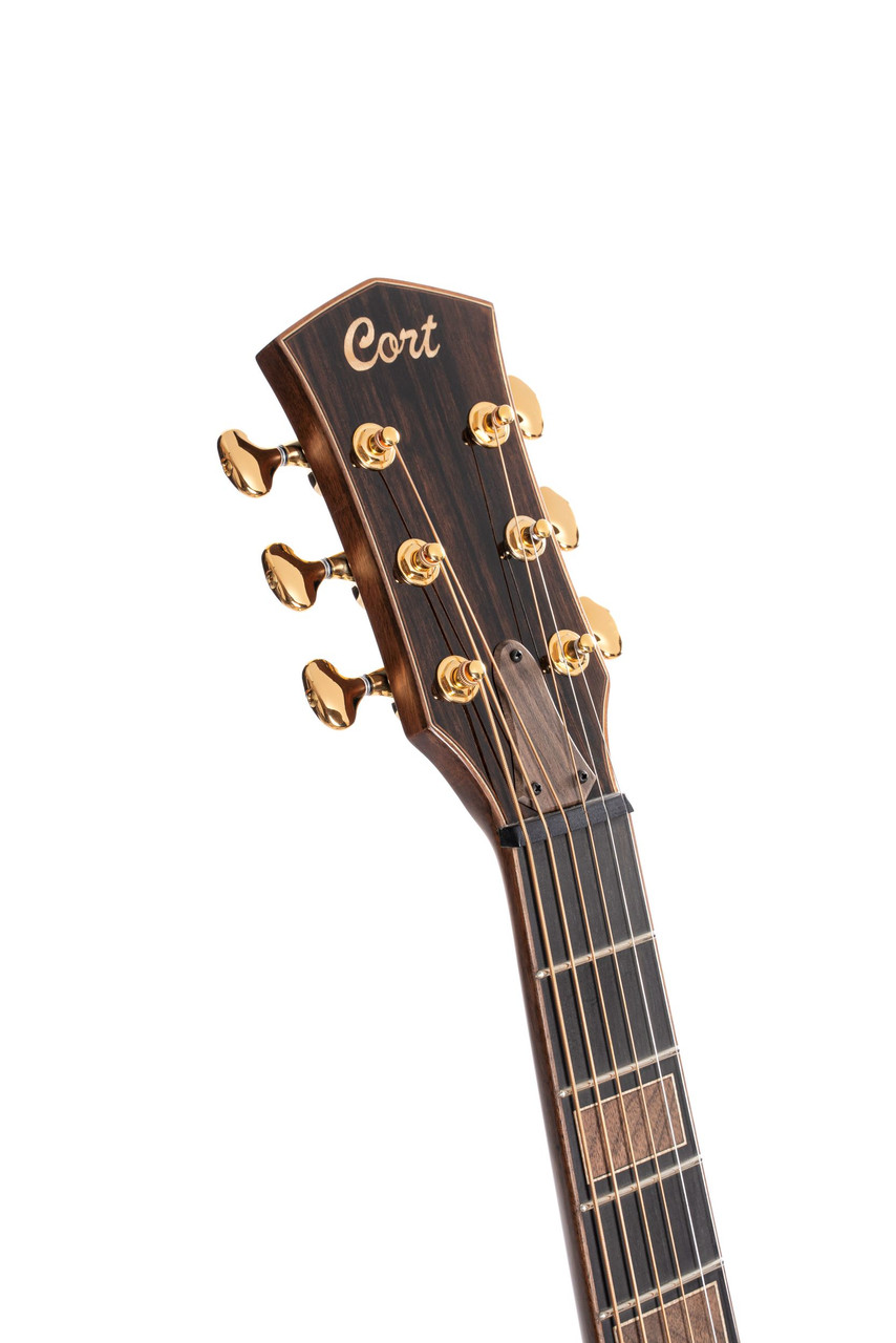 Cort MODERNBLACK Masterpiece Series Modern Black Acoustic-Electric Guitar w/ Hard Case - Trans Black Gloss (MODERNBLACK-U) | Musician Madness
