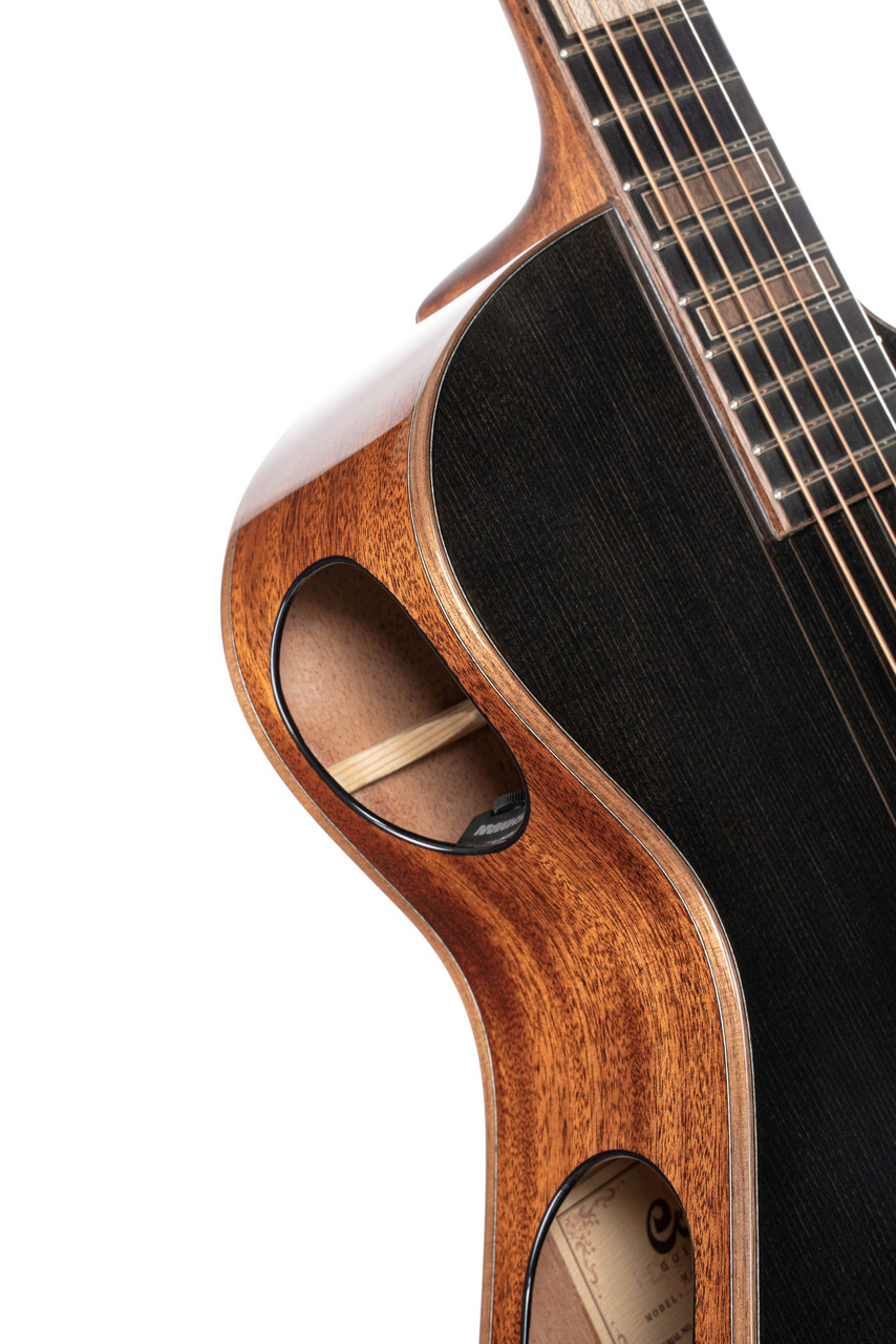 Cort MODERNBLACK Masterpiece Series Modern Black Acoustic-Electric Guitar w/ Hard Case - Trans Black Gloss (MODERNBLACK-U)