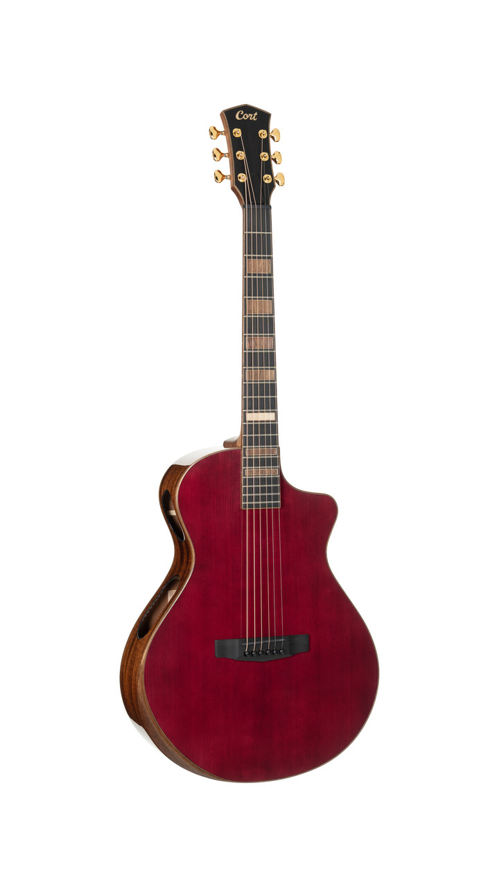 Cort MODERNBURGANDY Masterpiece Series Modern Burgundy Acoustic-Electric Guitar w/ Hard Case -  Burgundy (MODERNBURGANDY-U)