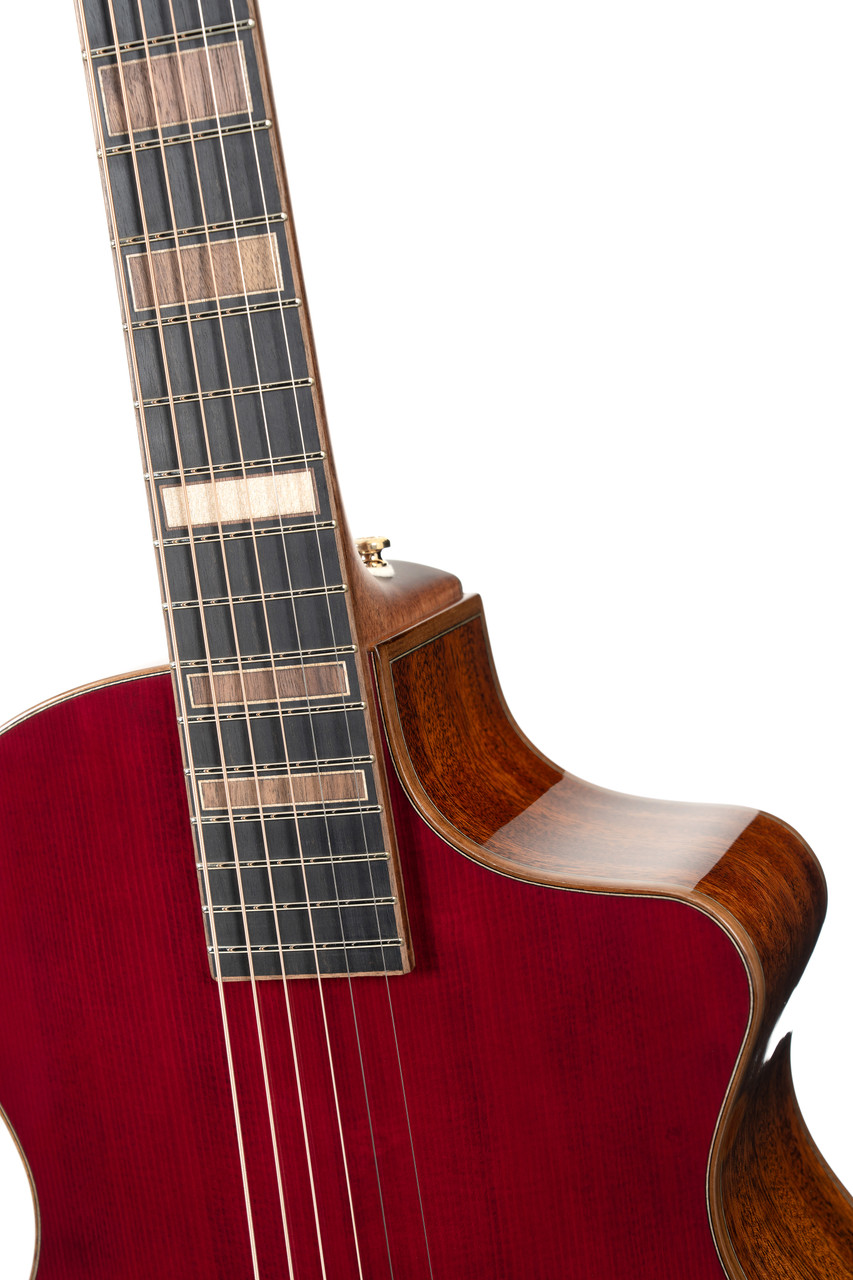 Cort MODERNBURGANDY Masterpiece Series Modern Burgundy Acoustic-Electric Guitar w/ Hard Case -  Burgundy (MODERNBURGANDY-U) | Musician Madness