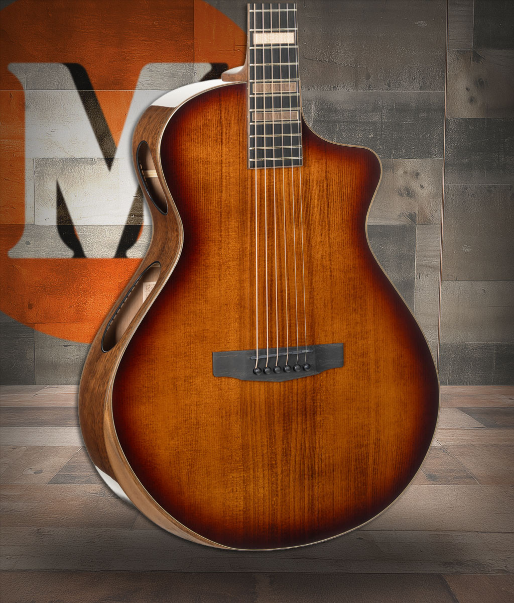 Cort MODERNBURST Masterpiece Series Modern Burst Acoustic-Electric Guitar w/ Hard Case - Burst (MODERNBURST-U) | Musician Madness