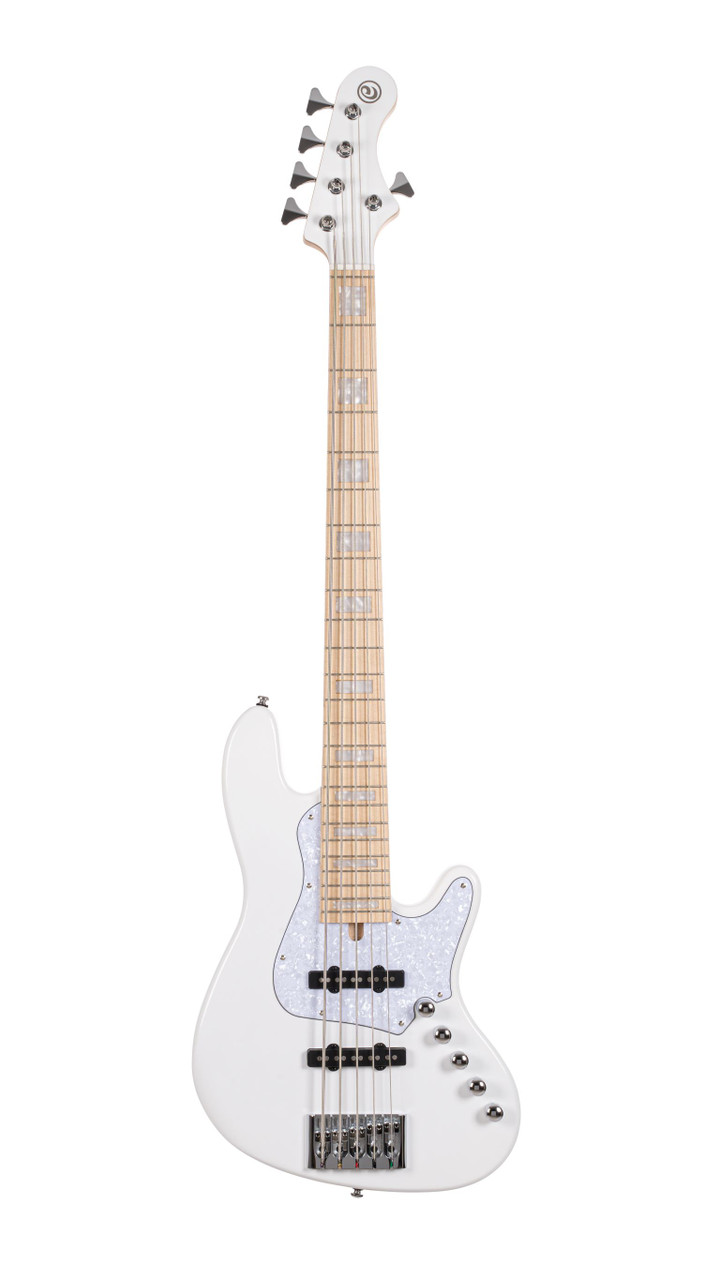 Cort NJS5WHT Elrick NJS-5 (5-String) Bass Guitar - White (NJS5WHT-U)